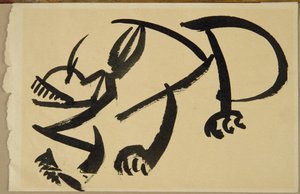 Kat op het punt om te springen, 1913 door Henri Gaudier Brzeska